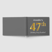 Grijs, Faux Gold 47e verjaardag Partij + Eigen naa Gastenboek (Volledig)