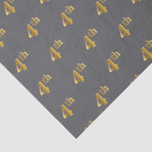 Grijs, Faux Gold 4de (vierde) gebeurtenispapier Tissuepapier (Detail)