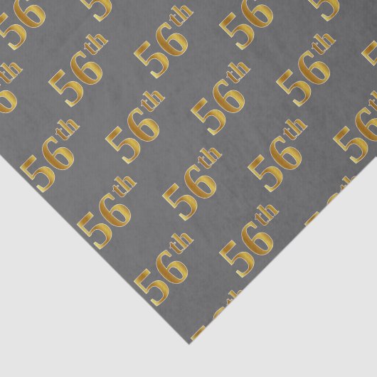 Grijs, Faux Gold 56e (56e) evenement Tissuepapier (Detail)