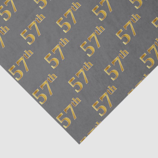 Grijs, Faux Gold 57e (57e) evenement Tissuepapier (Detail)