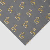 Grijs, Faux Gold 5th (vijfde) gebeurtenispapier Tissuepapier (Detail)