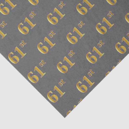 Grijs, Faux Gold 61st (61ste) evenement Tissuepapier (Detail)