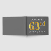 Grijs, Faux Gold 63e verjaardag Partij + Eigen naa Gastenboek (Volledig)