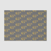 Grijs, Faux Gold 65e (vijfenzestigste) Evenement Tissuepapier (Voorkant)