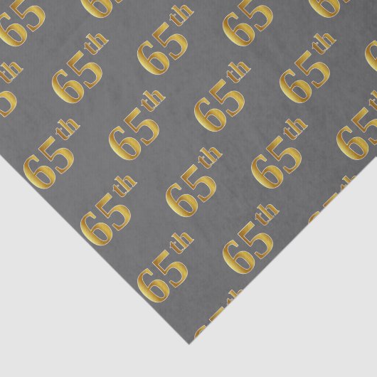 Grijs, Faux Gold 65e (vijfenzestigste) Evenement Tissuepapier (Detail)