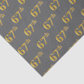 Grijs, Faux Gold 67e (zevenenzestig) Evenement Tissuepapier (Detail)