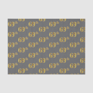 Grijs, Faux Gold 69ste (negenenzestig) Evenement Tissuepapier
