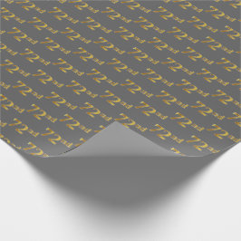 Grijs, Faux Gold 72e (72e) Evenement Cadeaupapier
