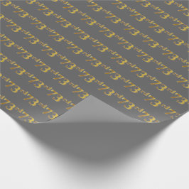 Grijs, Faux Gold 73e (73e) Evenement Cadeaupapier