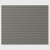 Grijs, Faux Gold 7th (7e) Event Wrapping Paper Cadeaupapier (Vlak)