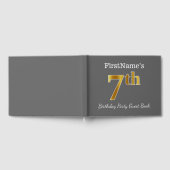 Grijs, Faux Gold 7th Birthday Party + Aangepaste n Gastenboek (Volledig)
