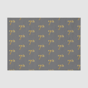 Grijs, Faux Gold 7th (zevende) Event Tissue Paper Tissuepapier