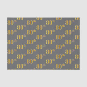 Grijs, Faux Gold 80ste (tachtigste) evenement Tissuepapier