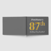 Grijs, Faux Gold 87e verjaardag Partij + Eigen naa Gastenboek (Volledig)