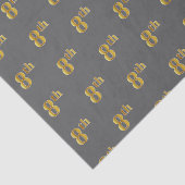 Grijs, Faux Gold 8e (Achtste) Event Tissue Paper Tissuepapier (Detail)