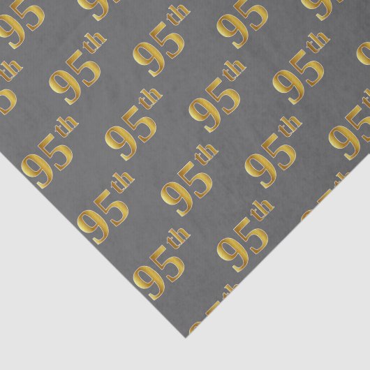 Grijs, Faux Gold 95e (negentigste) Evenement Tissuepapier (Detail)