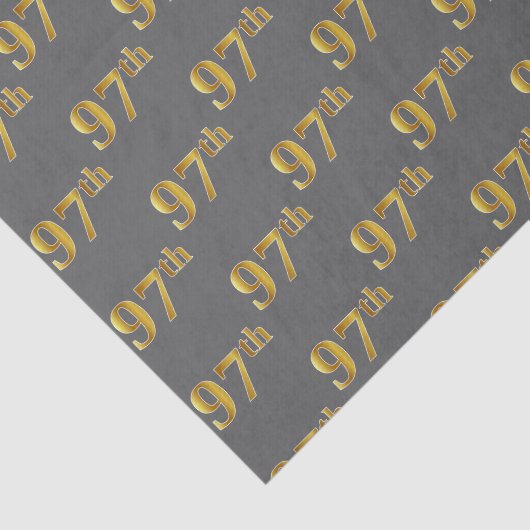Grijs, Faux Gold 97th (negenenenzevende) evenement Tissuepapier (Detail)