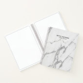 Grijs faux grijs marmer met zilveren accent notitieboek (Binnen)