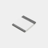 Grijs Faux  leder Post-it® Notes (Schuin)