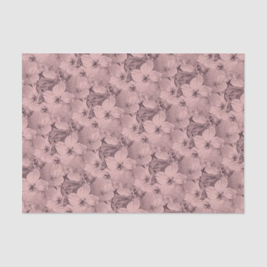  grijs Floral Pattern Chic Elegant Prachtig Tissuepapier (Voorkant)