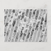  grijs Floral Stripes Patroon Briefkaart (Voorkant)