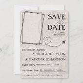 Grijs Florida paspoort Bewaar de datum Save The Date (Achterkant)