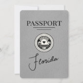 Grijs Florida paspoort Bewaar de datum Save The Date (Voorkant)
