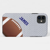 Grijs Football Aangepaste iPhone 5 Hoesje (Achterkant (horizontaal))