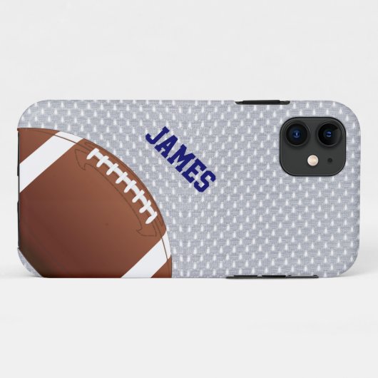 Grijs Football Aangepaste iPhone 5 Hoesje (Achterkant (horizontaal))