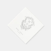 Grijs Frans Bloemkam Classic Wedding Servet (Hoek)