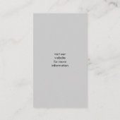 Grijs Frans Bulldog Silhouet Hondenliefhebber Vert Visitekaartje (Achterkant)