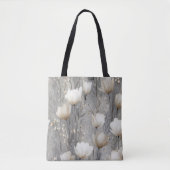 Grijs Frans patroon Tote Bag (Voorkant)