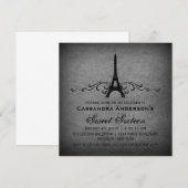 Grijs Frans Vlaams zoet 16 Invite Kaart (Voorkant / Achterkant)