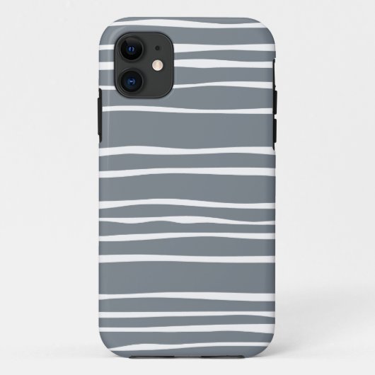 Grijs Funky Striped iPhone 5/5S Hoesje (Achterkant)
