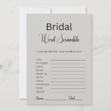 Grijs Gans Bruids Woord Scramble Spel