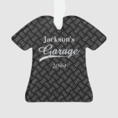 Grijs Garage Shirt Shaped Ornament (voorkant)