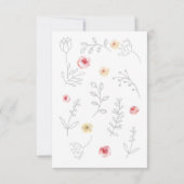 grijs gebladerte en rozen Bevestiging Kaart (Achterkant)