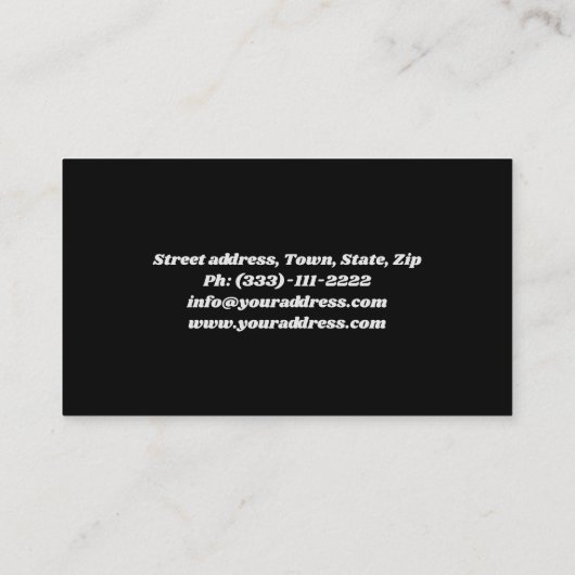 Grijs gebogen sportwagen Visitekaartje (Achterkant)