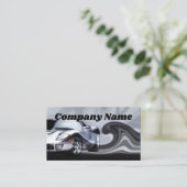 Grijs gebogen sportwagen Visitekaartje (Staand voorkant)