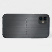 Grijs geborsteld aluminium afdrukken Case-Mate iPhone case (Achterkant (horizontaal))