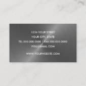 Grijs geborsteld metaal glans visitekaartje (Achterkant)