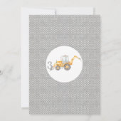 Grijs Geel Bouw Vuile 3e-y 3e Verjaardag Kaart (Achterkant)