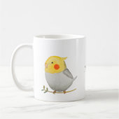 Grijs Geel Cockatiel Cute Pet Bird Koffiemok (Links)