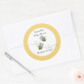 Grijs Geel Hommel Favor Sticker (Envelop)