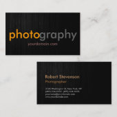 Grijs Geel Hout Fotograaf Artiest Visitekaartje (Voorkant / Achterkant)