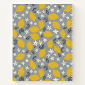 grijs geel lemon Patroon Recipe Book Notitieboek (Achterkant)