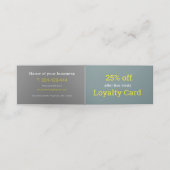 Grijs geel - minimalistisch klantenkaartje (Buitenkant ongevouwen)