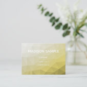 Grijs Geel ombre Mesh koel Patroon Monogram Visitekaartje (Staand voorkant)