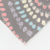 grijs geel roze blauw Concentrisch hart Regenboog Fleece Deken (Hoek)