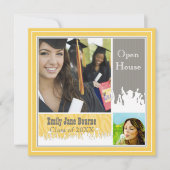 Grijs & Geel Senior Picture Klas van 2012 Kaart (Voorkant)